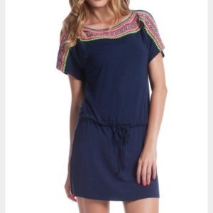 Free People Mara Hoffman Embroidered Jersey Tunic sz M